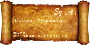 Szalczer Alexandra névjegykártya