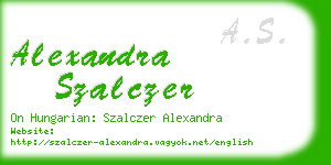 alexandra szalczer business card